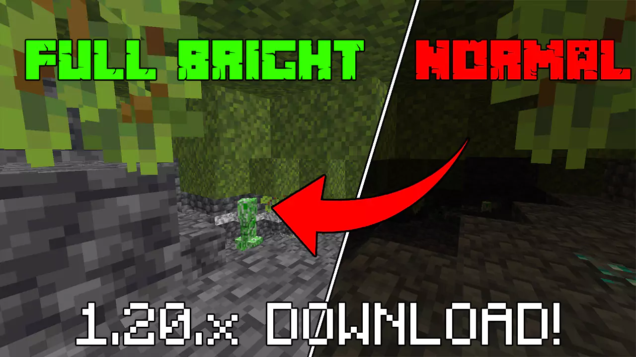 FullBright Texture Pack For Minecraft 1.21.1 → 1.21, 1.20.6